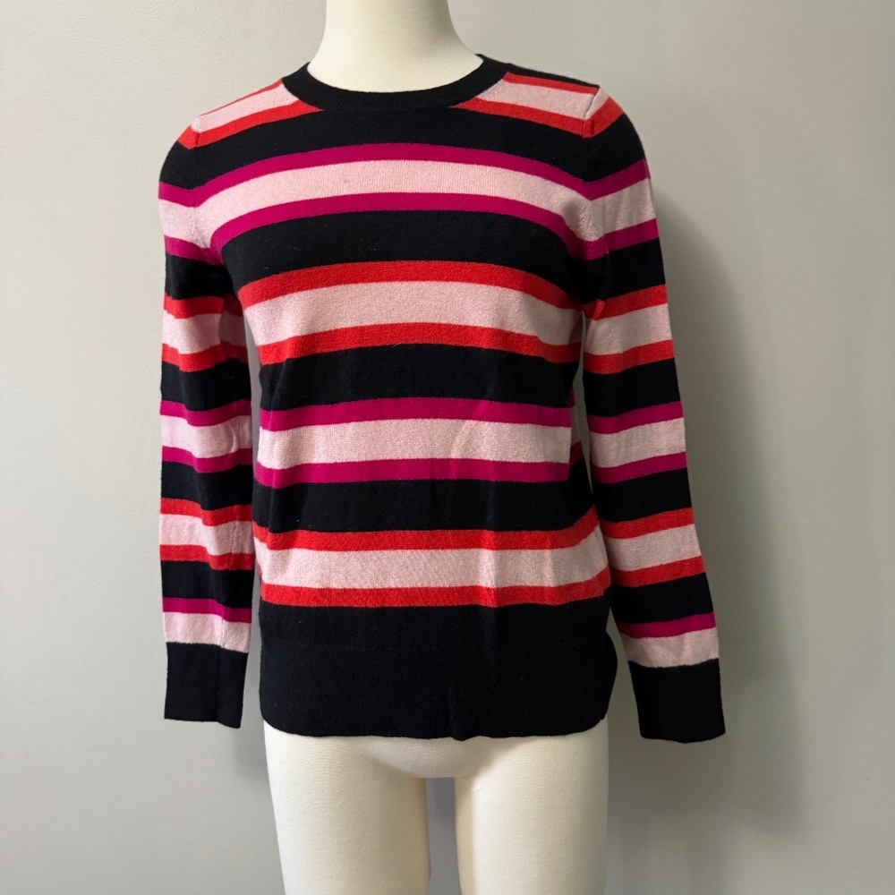 Banana Republic Multicolor Striped Crew Neck Sweater merino Wool Small